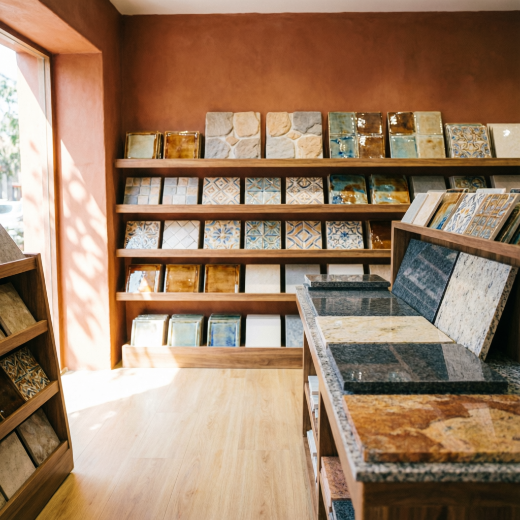 Showroom of the best tiles shop in New Nandanvan